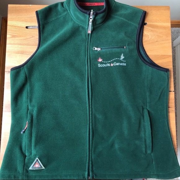 Scouts Canada Green Fleece Zip Up Vest Women's - Picture 3 of 10